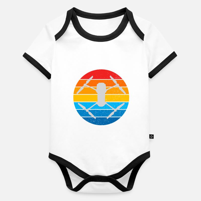 Drone Drone Pilot Drone Operator Quadcopter Organic Baby Contrasting Bodysuit