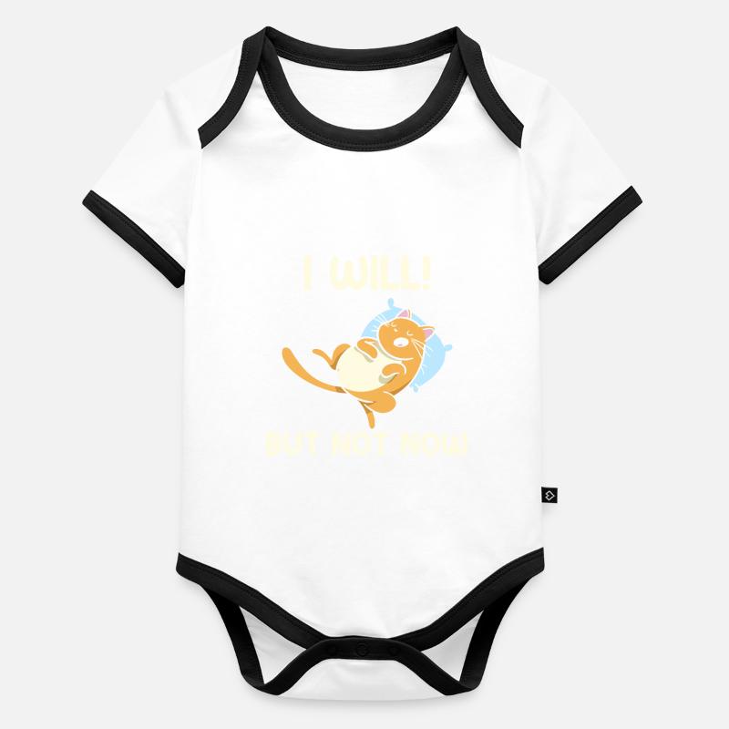 Mais je ne le fais pas maintenant Body Bébé bio contrasté manches courtes