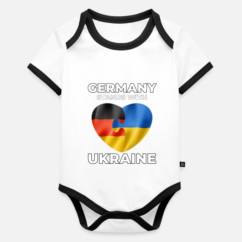 Germany supports Ukraine Organic Baby Contrasting Bodysuit