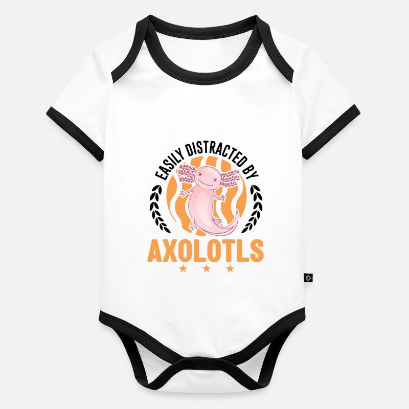 Facilement distrait par Axolotls Tail Luch Body Bébé bio contrasté manches courtes