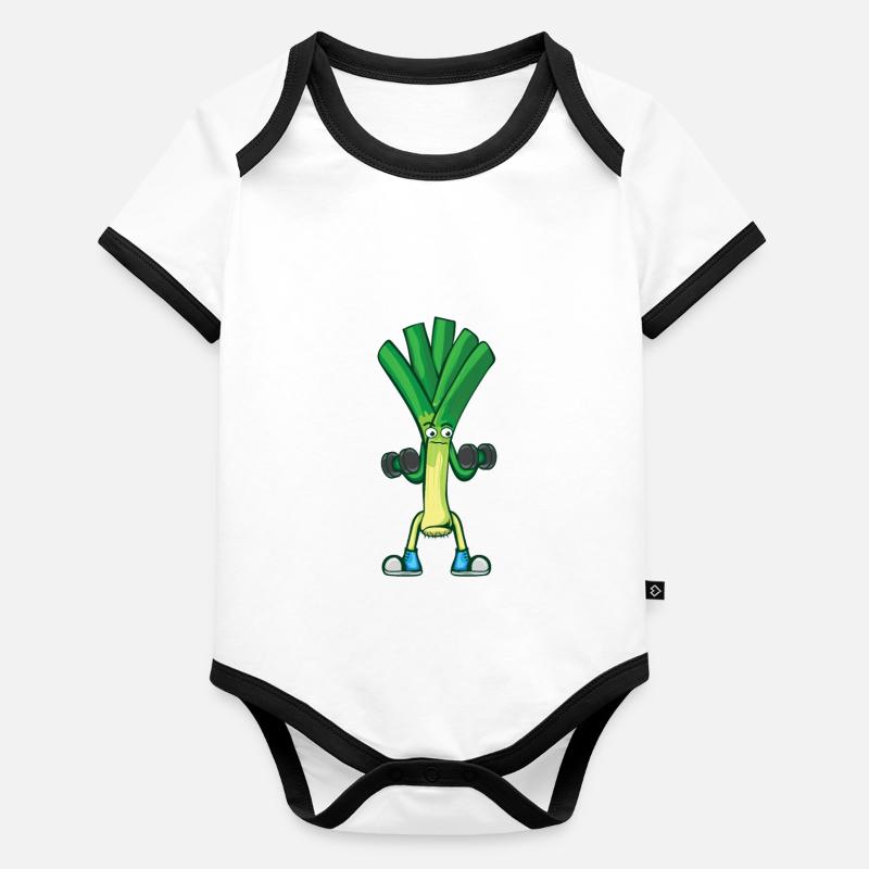 Leek Organic Baby Contrasting Bodysuit
