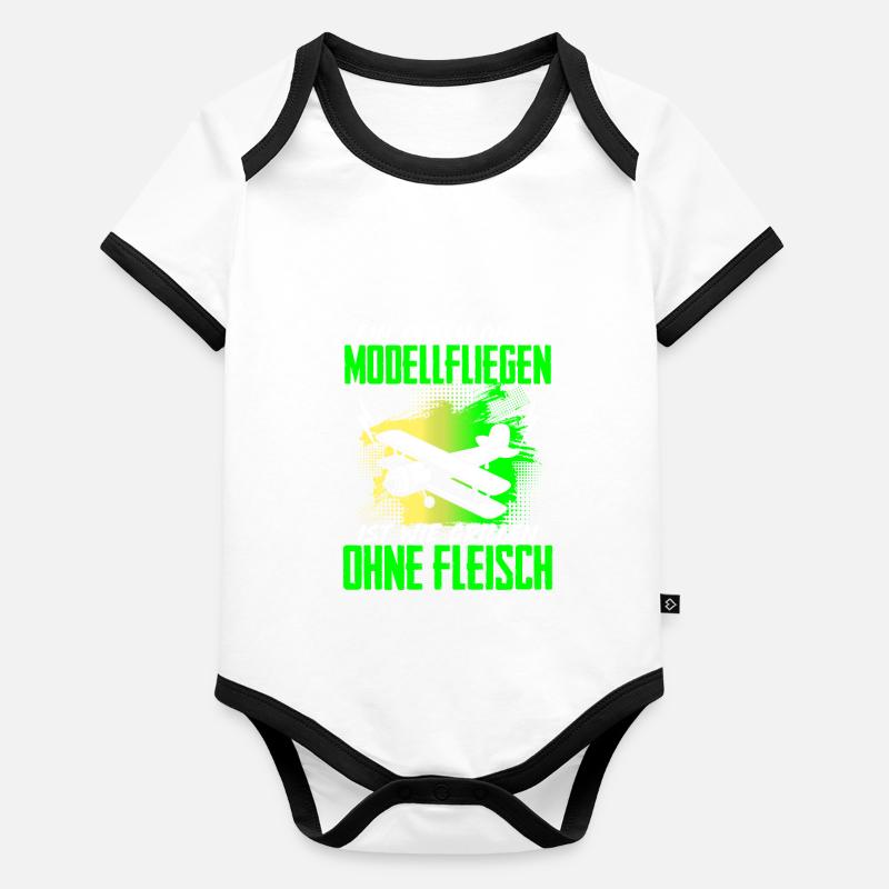 Leben Ohne Modellfliegen Grillen Ohne Fleisch Baby Bio-Kurzarm-Kontrastbody