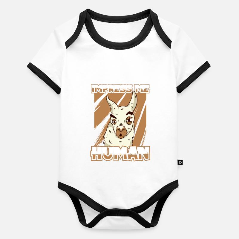 Alpaka Baby Bio-Kurzarm-Kontrastbody