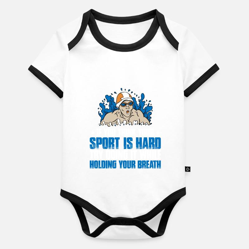 Try doing it while holding your breath 3 Organic Baby Contrasting Bodysuit