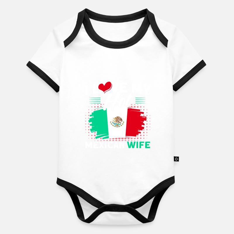 Mexique Mexican Roots Cadeau Body Bébé bio contrasté manches courtes