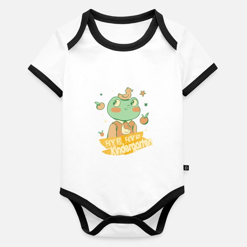 Endlich Schulkind, Einschulung Baby Bio-Kurzarm-Kontrastbody