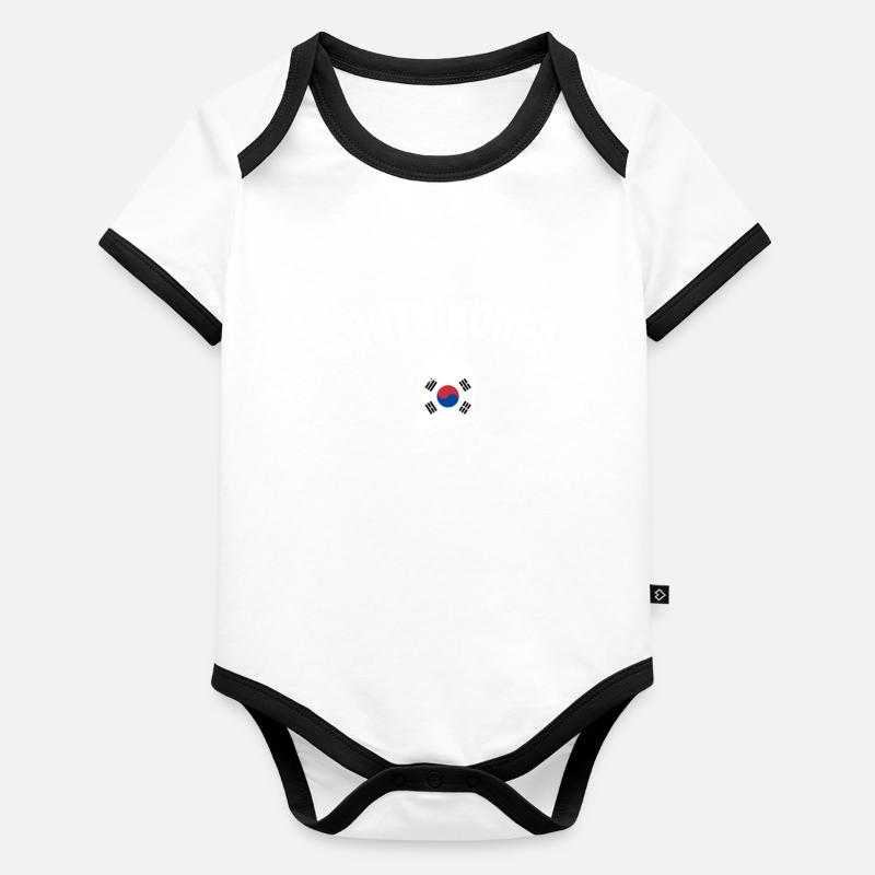 South Korea Hometown Gift Organic Baby Contrasting Bodysuit