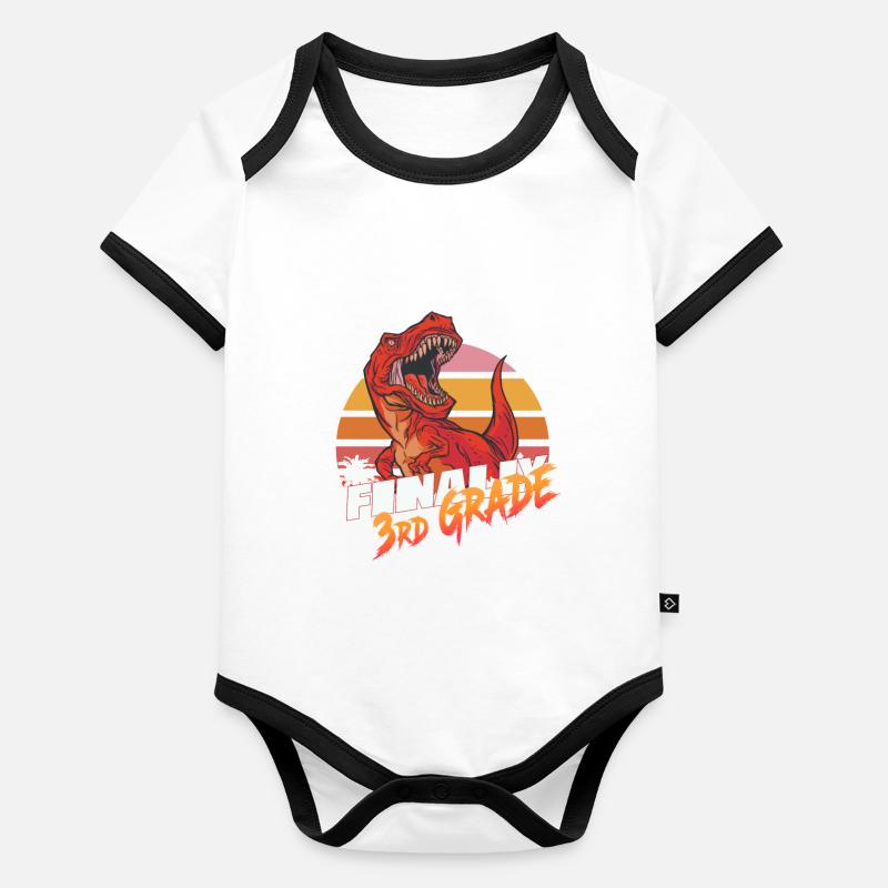 Endlich 3. Klasse, Zweitklässler - T-REX - Baby Bio-Kurzarm-Kontrastbody - undefined