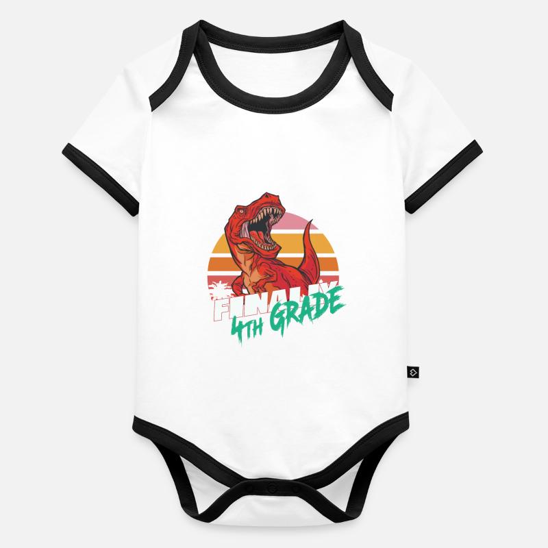 Endlich 4. Klasse, Viertklässler - T-REX Baby Bio-Kurzarm-Kontrastbody
