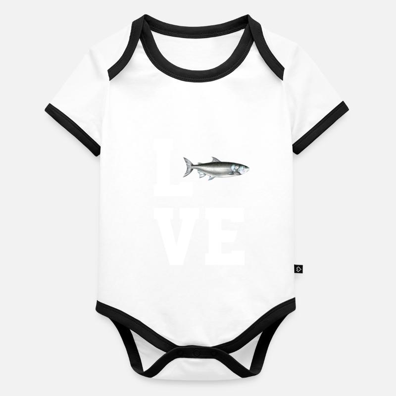 Dear Salmon Organic Baby Contrasting Bodysuit
