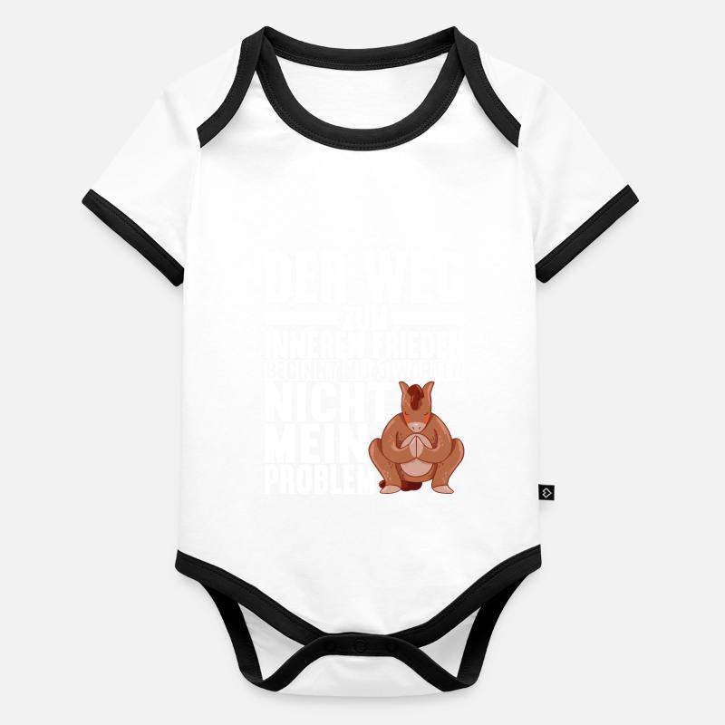 Lustige Sprüche Sarkasmus Yoga Baby Bio-Kurzarm-Kontrastbody