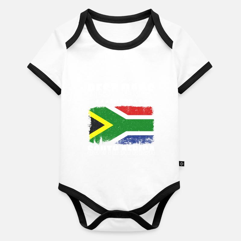 Père sud-africain Body Bébé bio contrasté manches courtes