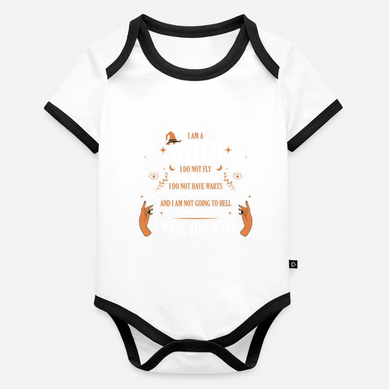 I Am A Witch Wicca Geschenk Baby Bio-Kurzarm-Kontrastbody
