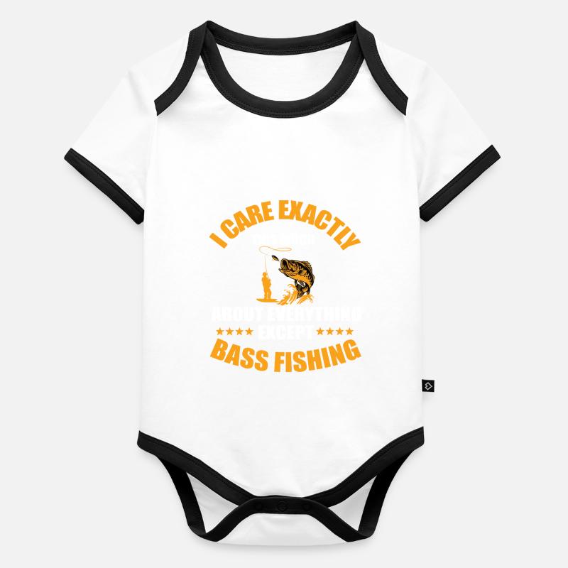 Perch fishing Organic Baby Contrasting Bodysuit