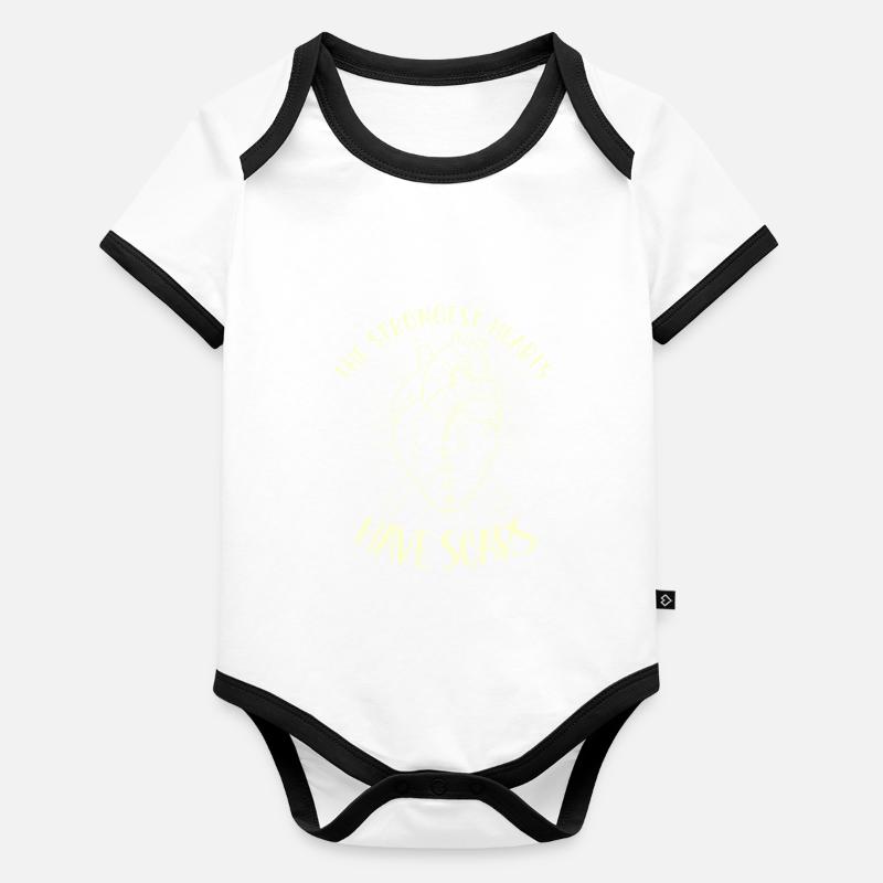Open Heart Surgery Heart Surgery Survivor Gift Baby Bio-Kurzarm-Kontrastbody