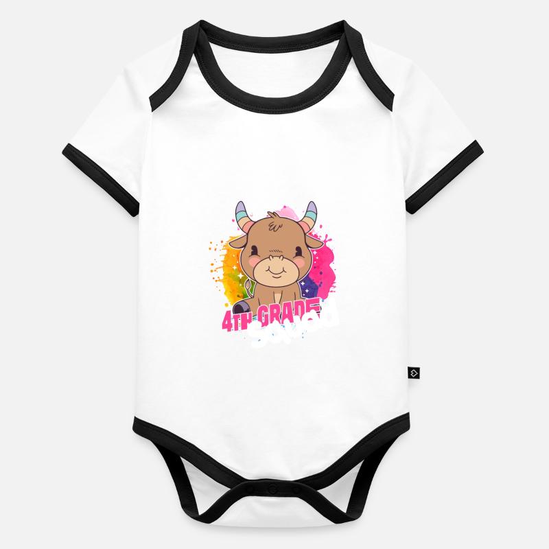 4th Grade Squad, Fourth Grader - Organic Baby Contrasting Bodysuit - undefined