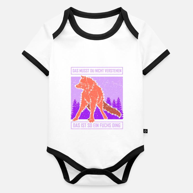 das ist so ein fuchs ding Baby Bio-Kurzarm-Kontrastbody