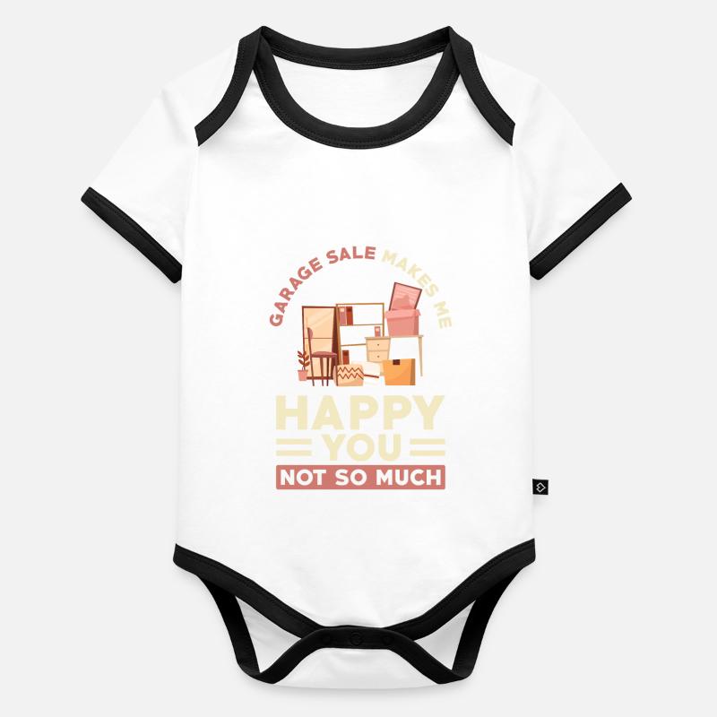 Slogan de vente de garage Body Bébé bio contrasté manches courtes