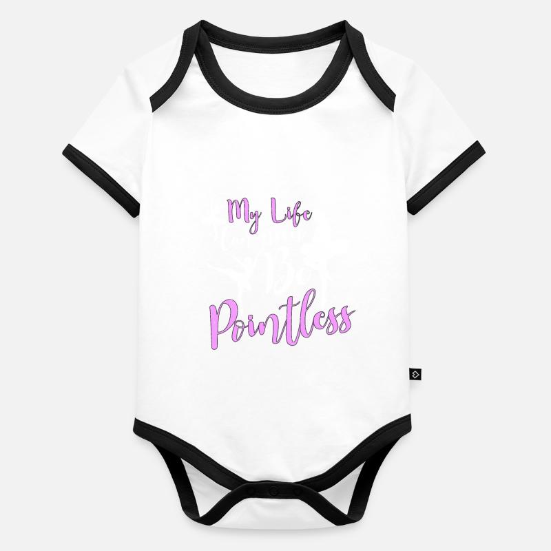 Ballet Ballerina Dance Dancer Dancing Ballet Gift Baby Bio-Kurzarm-Kontrastbody