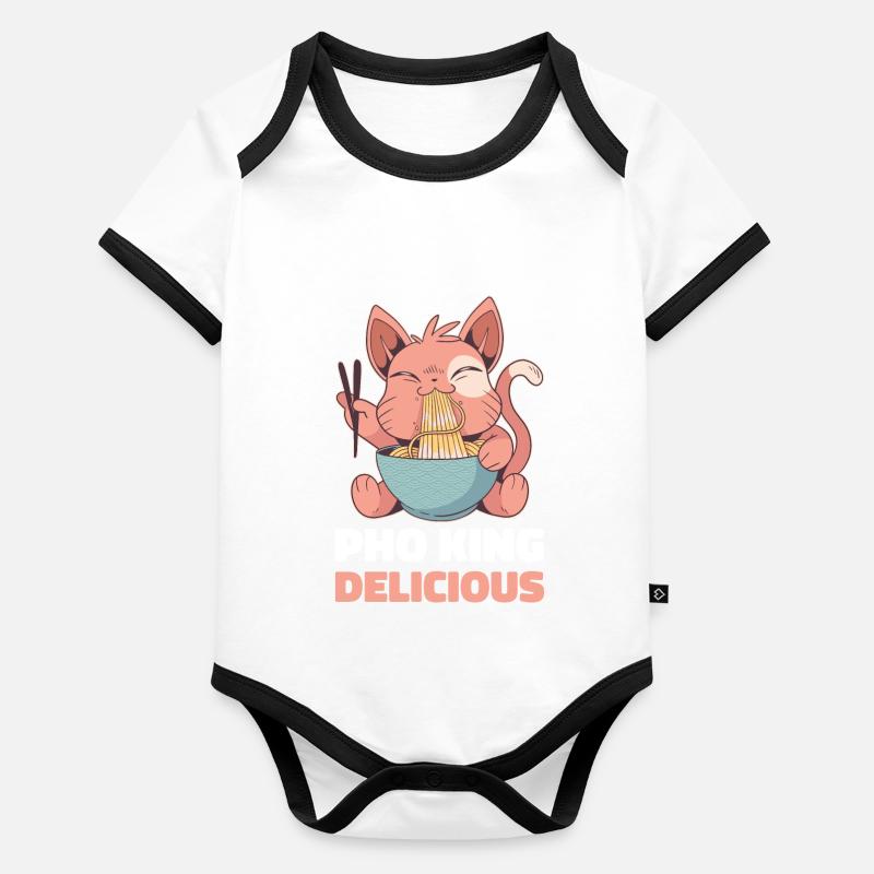 Pho King Delicious Pho Geschenk Baby Bio-Kurzarm-Kontrastbody