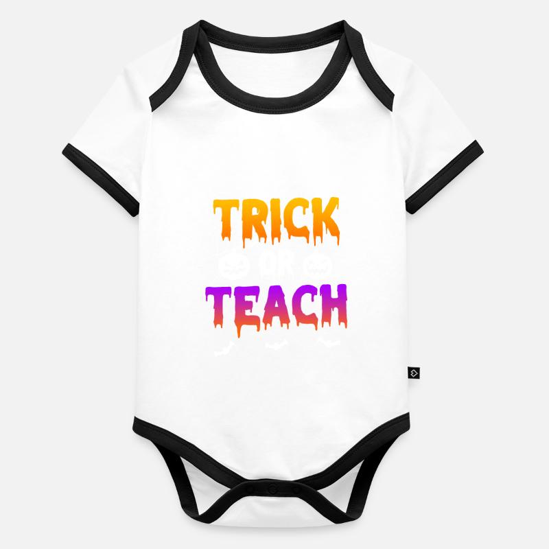 Halloween aigre-doux Body Bébé bio contrasté manches courtes