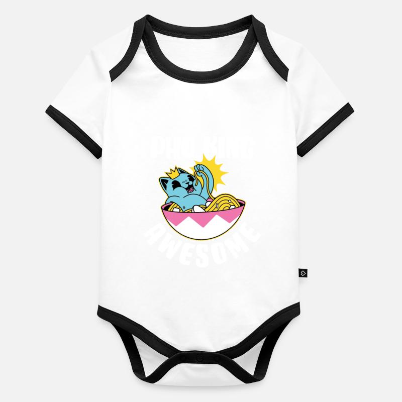 Pho King Awesome Pho Geschenk Baby Bio-Kurzarm-Kontrastbody