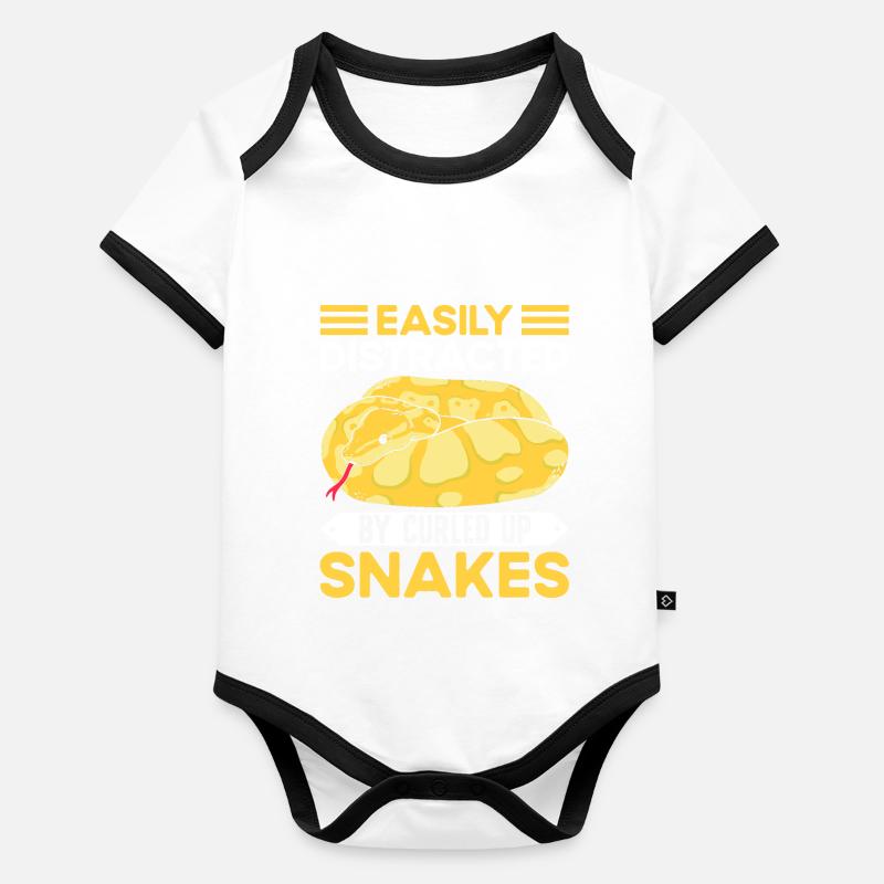 Banana Ball Python Dicton Body Bébé bio contrasté manches courtes