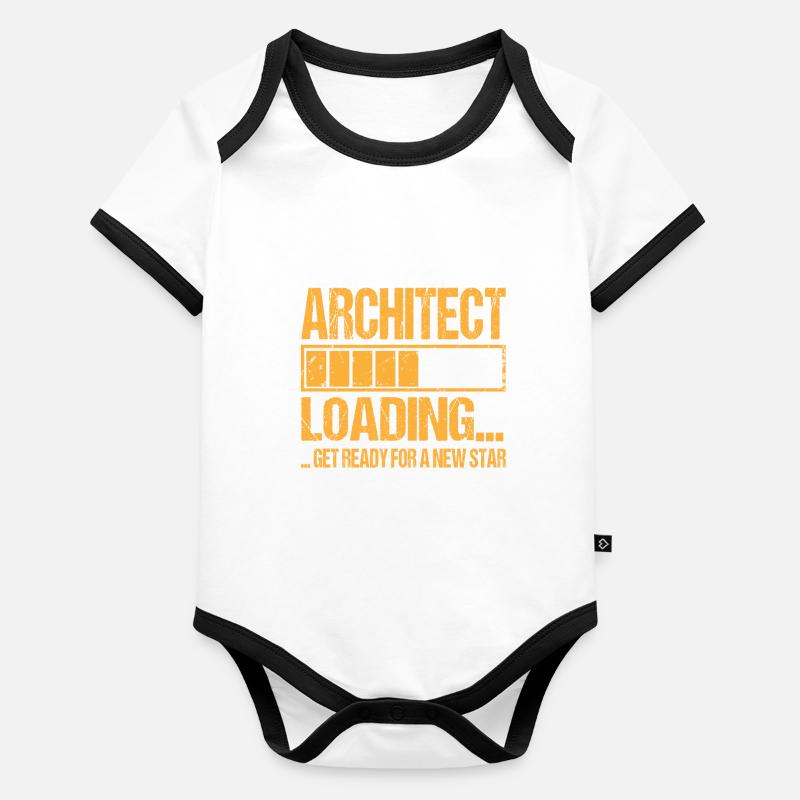 Architecte chargeAnt la formation d’architecte Body Bébé bio contrasté manches courtes