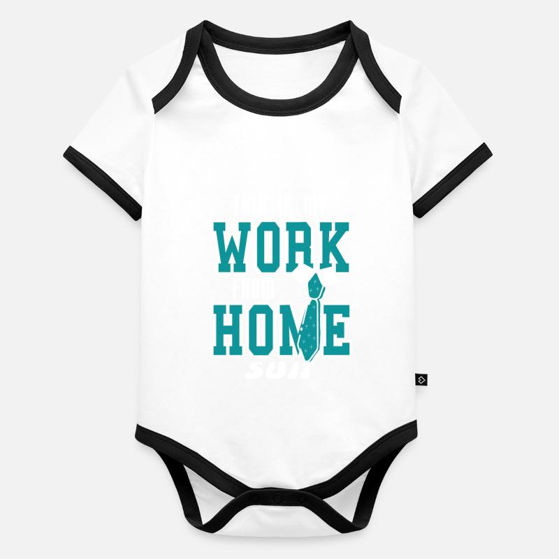 C’est mon travail de la maison Costume Cool Retro Drôle Body Bébé bio contrasté manches courtes