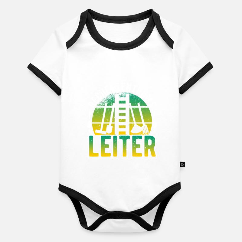 Rechenzentrumsleiter Rechen & Leiter Garten Baby Bio-Kurzarm-Kontrastbody