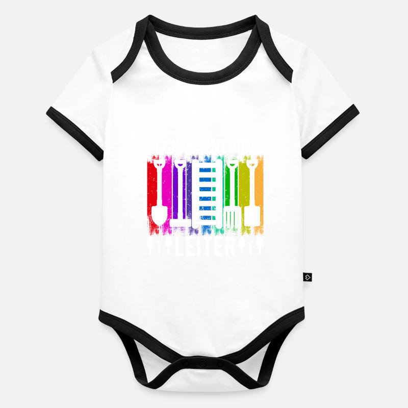 Rechenzentrumsleiter Rechen & Leiter Garten Baby Bio-Kurzarm-Kontrastbody