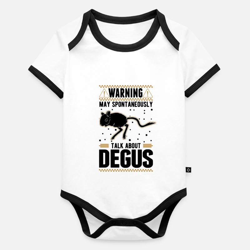 Warning May spontaneously talk about Degus Baby Bio-Kurzarm-Kontrastbody