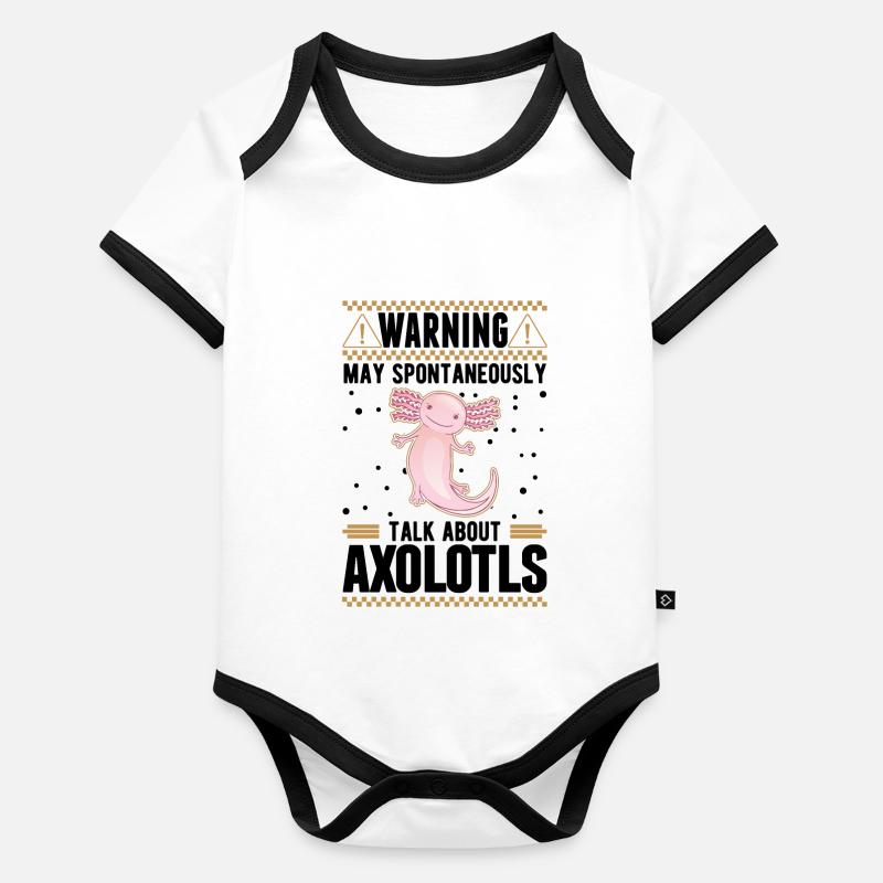Axolotl Gift Tail Lurch Organic Baby Contrasting Bodysuit