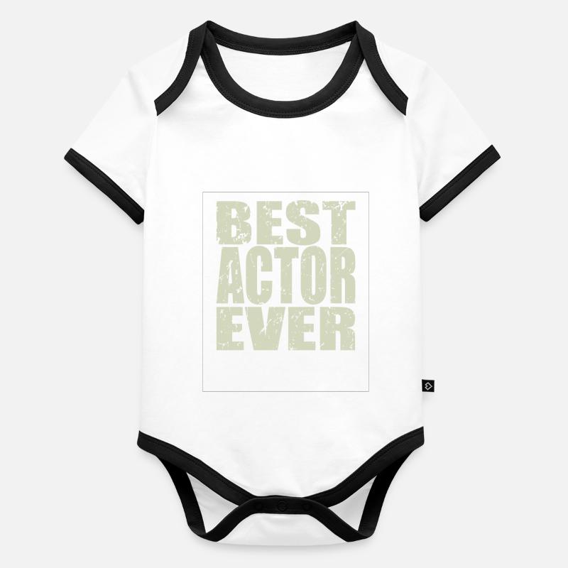 Best Schauspieler ever Schauspieler Geschenk Baby Bio-Kurzarm-Kontrastbody