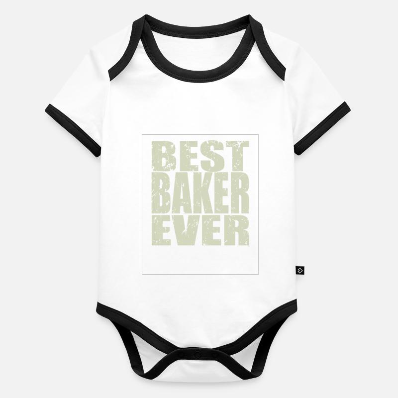 Meilleur baker jamais Baker Gift Body Bébé bio contrasté manches courtes