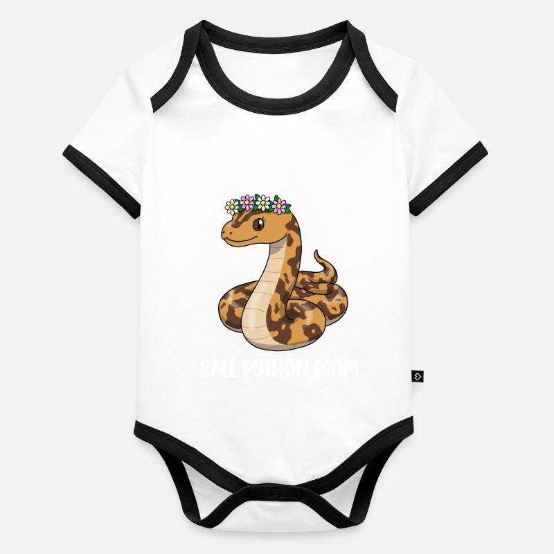 Ball Python Maman Serpents Cadeau Body Bébé bio contrasté manches courtes