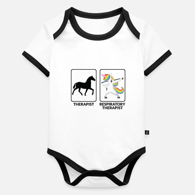 Funny respiratory therapist Organic Baby Contrasting Bodysuit