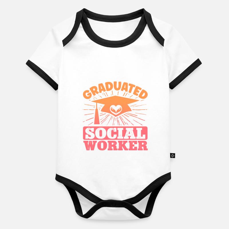 School Social Work Month Organic Baby Contrasting Bodysuit
