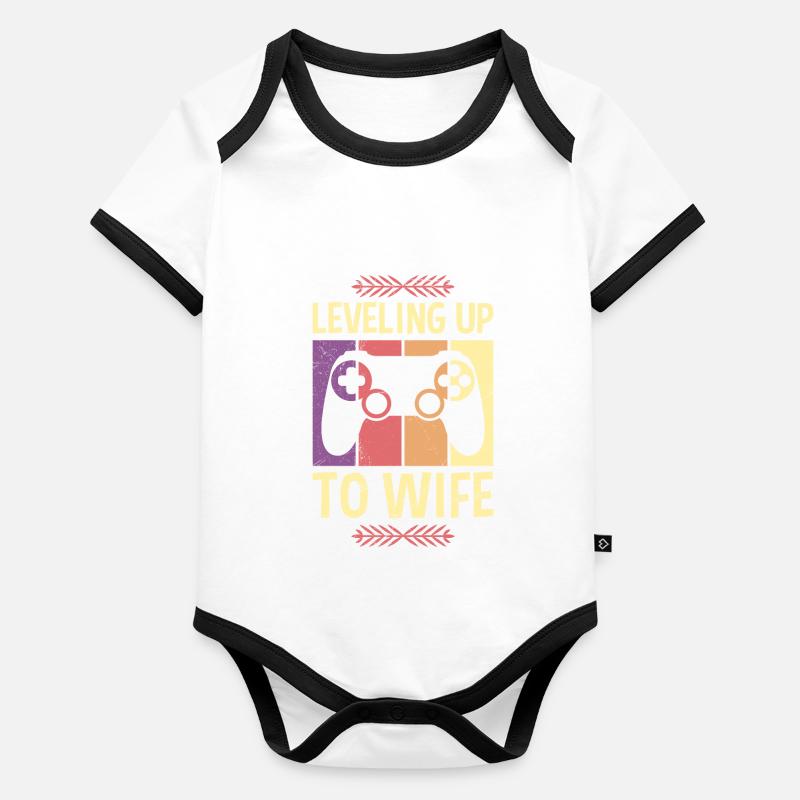 Young Woman's Farewell Wedding Bride Organic Baby Contrasting Bodysuit