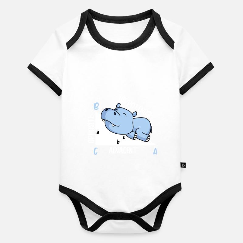 Hippotenuse Professeur de mathématiques Fun Math Body Bébé bio contrasté manches courtes
