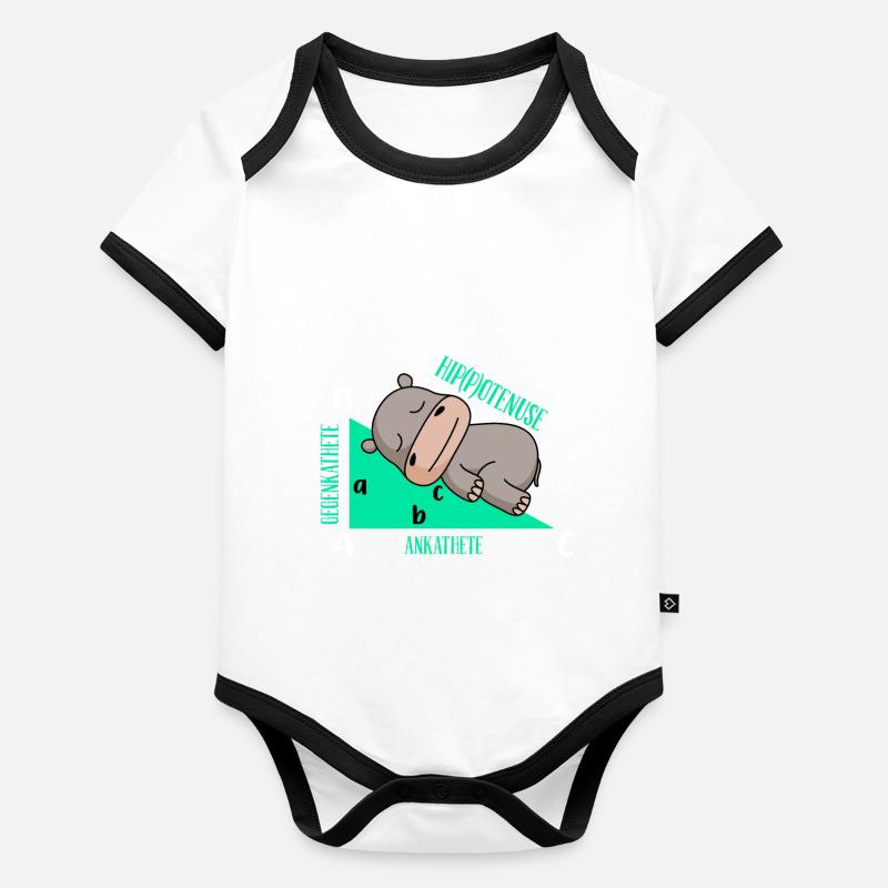 Lutiges Math Design Hipotenuse Body Bébé bio contrasté manches courtes