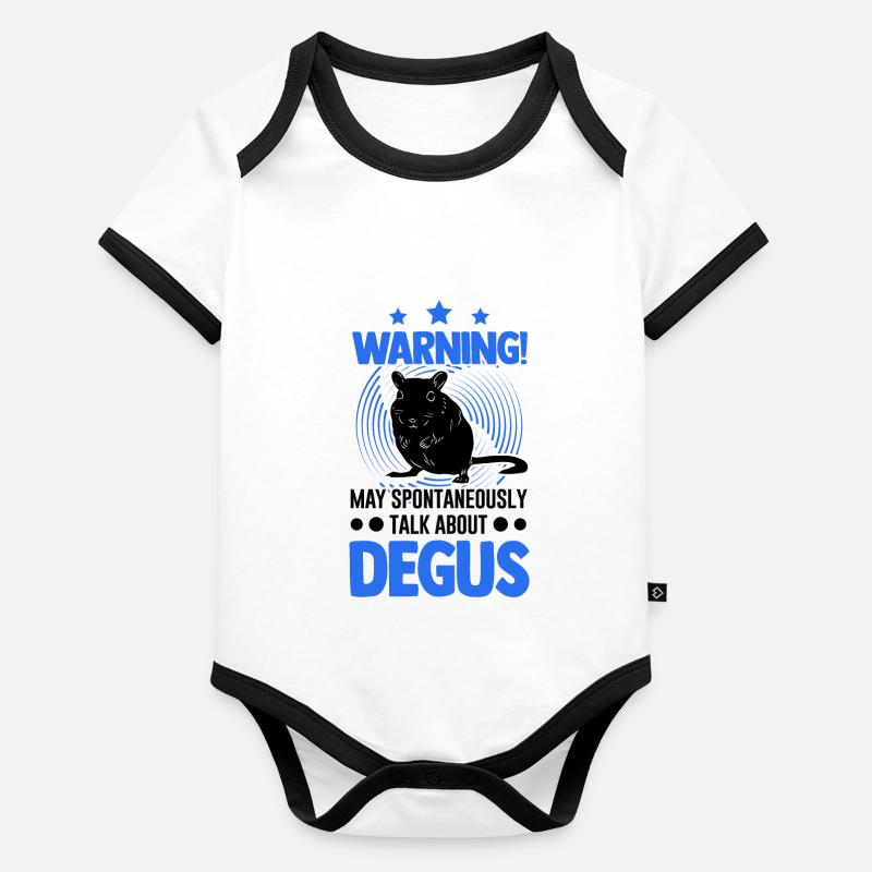 Warning May spontaneously talk about Degus Baby Bio-Kurzarm-Kontrastbody