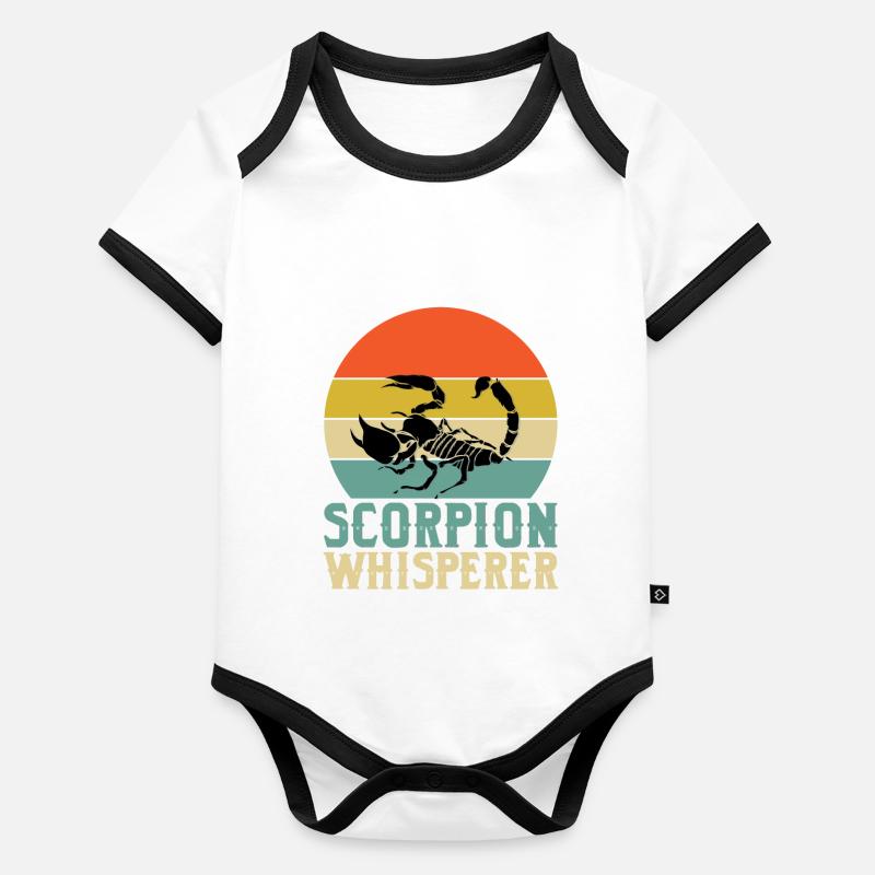 Chuchoteur de Scorpion Body Bébé bio contrasté manches courtes