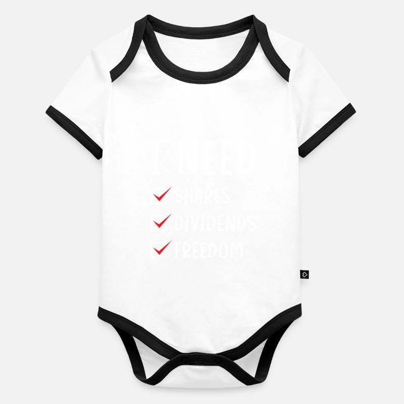 Actions Dividendes Liberté Body Bébé bio contrasté manches courtes