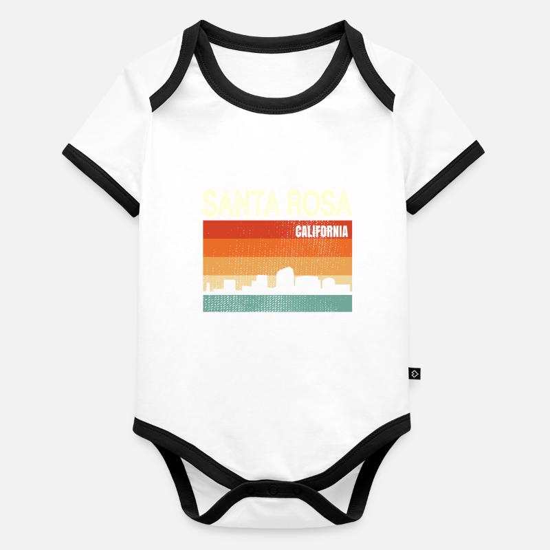 Santa Rosa Baby Bio-Kurzarm-Kontrastbody