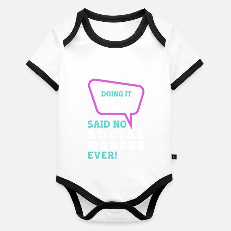 School Social Work Month IM Doing Baby Bio-Kurzarm-Kontrastbody