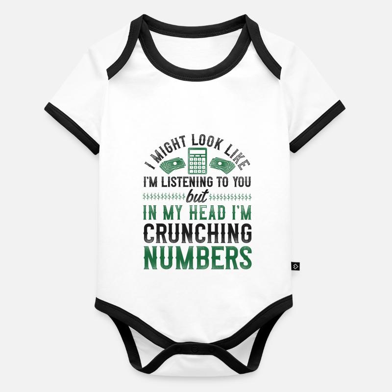 Comptable Teneur de livres Comptabilité Body Bébé bio contrasté manches courtes