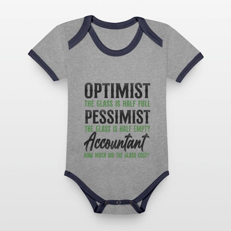 Comptable Comptable Comptable Comptabilité Body Bébé bio contrasté manches courtes