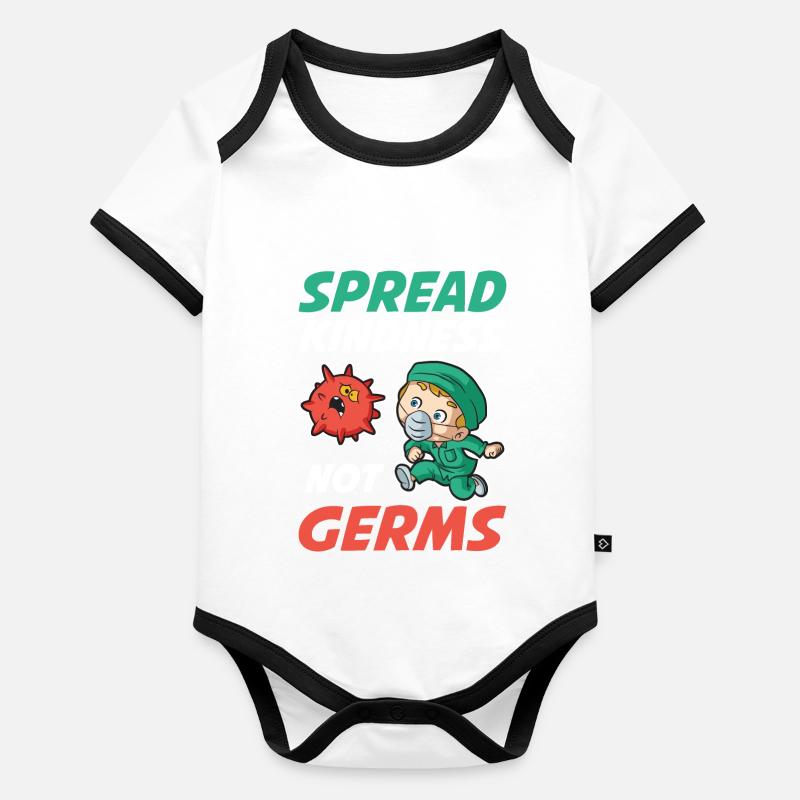 Répandre la gentillesse Cadeau d’infirmière Body Bébé bio contrasté manches courtes