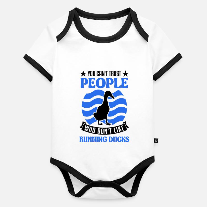 Indian Running Gift Running Duck Organic Baby Contrasting Bodysuit